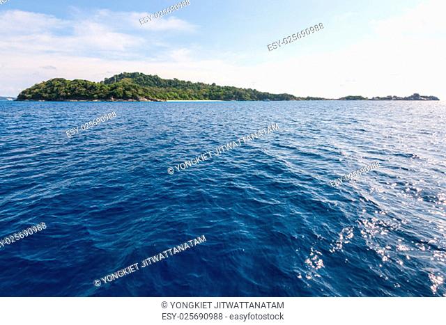 Beautiful landscape of blue sea in summer at Koh Miang island, Mu Koh Similan National Park, Phang Nga Province, Thailand