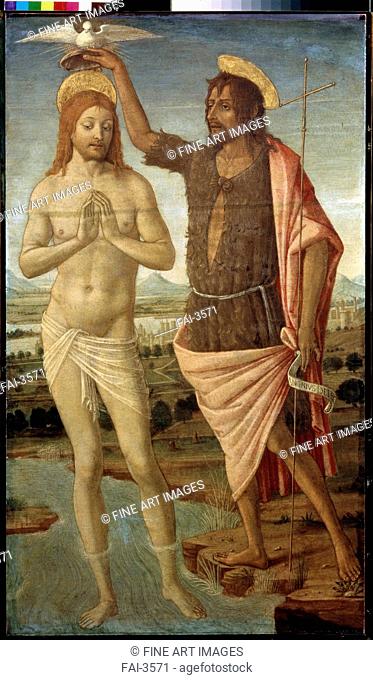 The Baptism of Christ. Cozzarelli, Guidoccio di Giovanni (1450-1517). Tempera on canvas. Renaissance. after 1486. State A