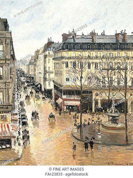 Rue Saint-Honoré in the Afternoon. Effect of Rain. Pissarro, Camille (1830-1903). Oil on canvas. Impressionism. 1897. France