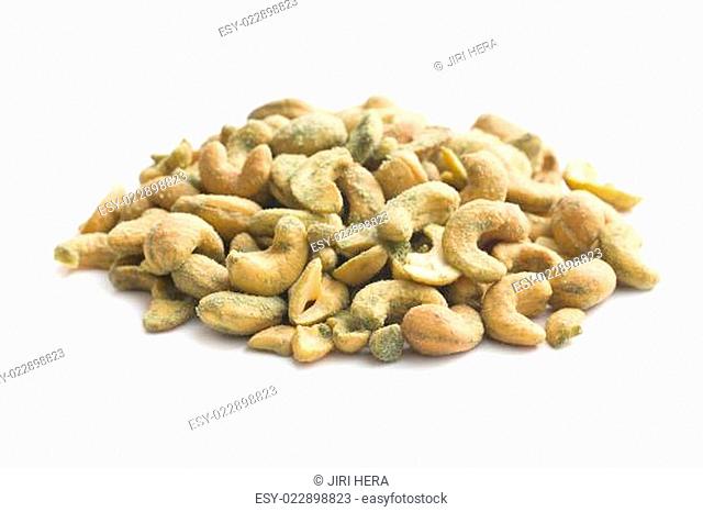 cashew nuts coated wasabi