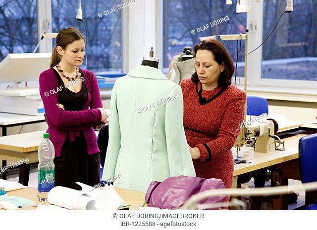 Master Craftman student and lecturer in the tailor workshop of the Master Craftmans School of the Chamber of Small Industries and Skilled Trades for ladies' and...