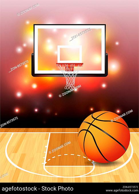 Basketball illustration. Vector EPS 10 available. EPS contains transparencies and gradient mesh