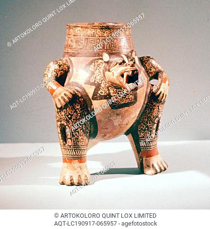 Chiriqui, Precolumbian, Zoomorphic Tripodal Vessel, between 1200 and 1500, ceramic, Overall: 4 3/4 × 6 × 3 3/4 inches (12.1 × 15.2 × 9.5 cm)