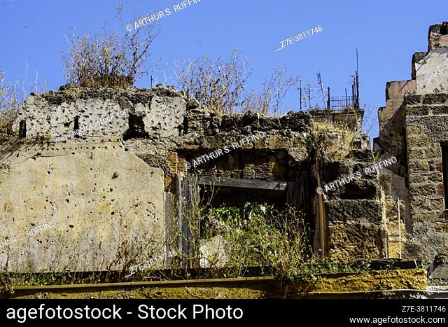 Architectural ruins from WWII. Palermo, Sicily, Italy, Europe