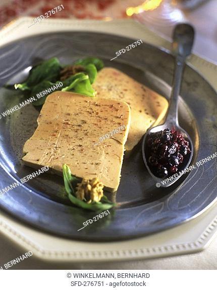 Foie gras with berry chutney