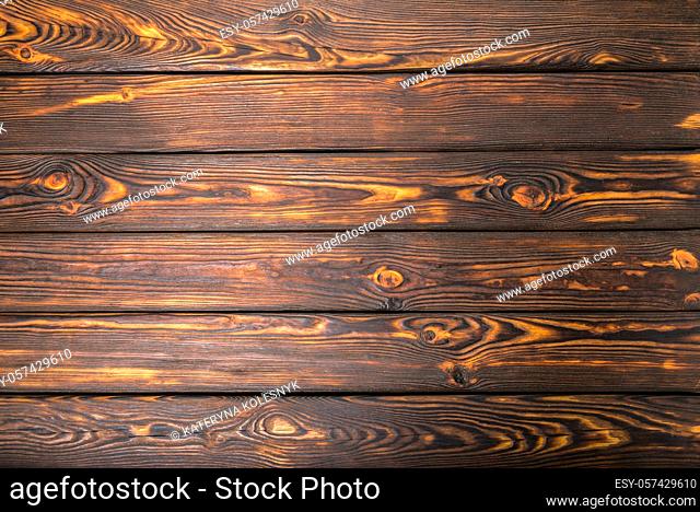 Background of old wooden brown textured planks