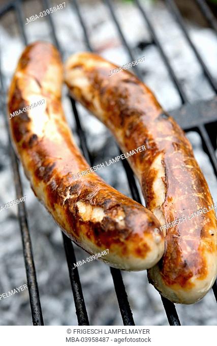 Calf sausage of the grill