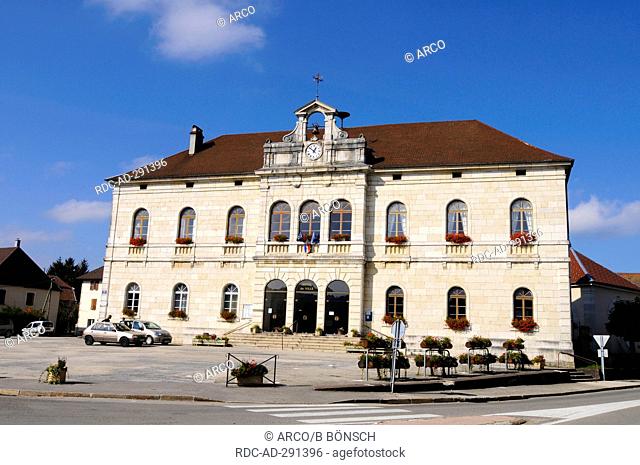 City hall, Levier, Pontarlier, Departement Doubs, Franche-Comte, France