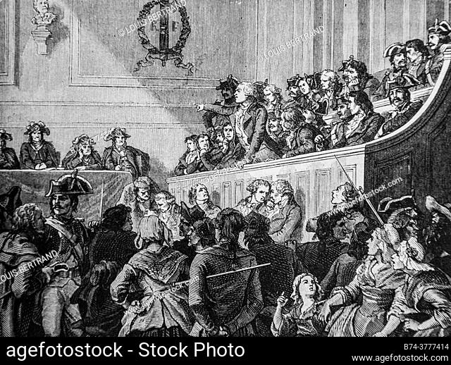 danton and his friends at the revolutionary tribunal, 1792-1804, history of france by henri martin, editor furne 1850