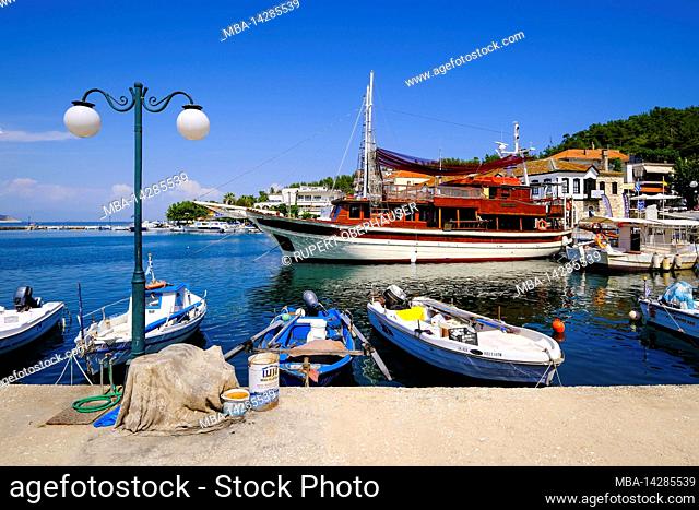 Fishing port, capital Limenas, Thassos, Greece