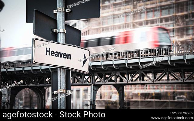 Street Sign the Direction Way to Heaven