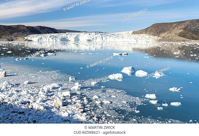 Eqip Glacier (Eqip Sermia or Eqi Glacier) in Greenland. Polar Regions, Denmark, August