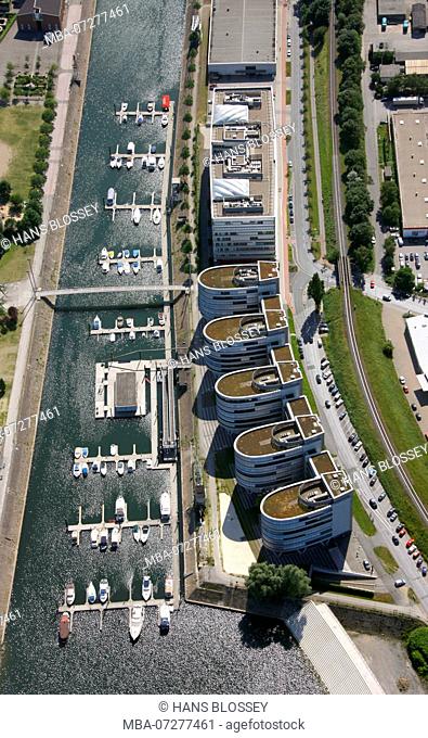 Fiveboats Hitachi Administration, Duisburg, Ruhr Area, North Rhine-Westphalia, Germany, Europe