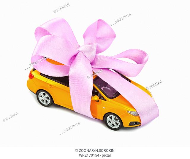 Car with bow as gift