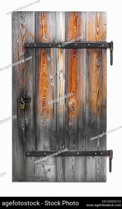 old weathered wooden in white back