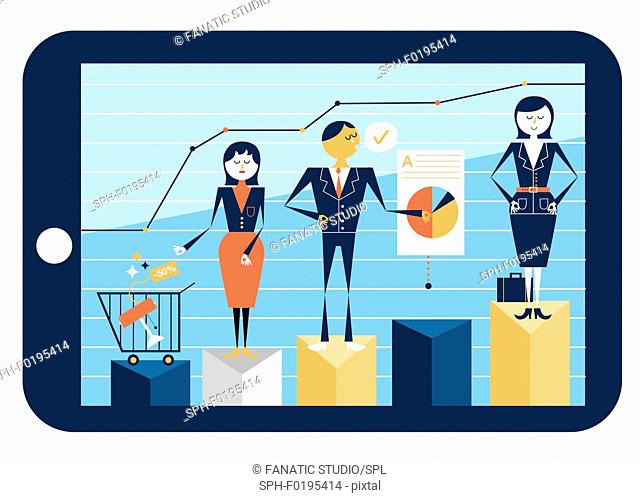 Illustration of online shopping business