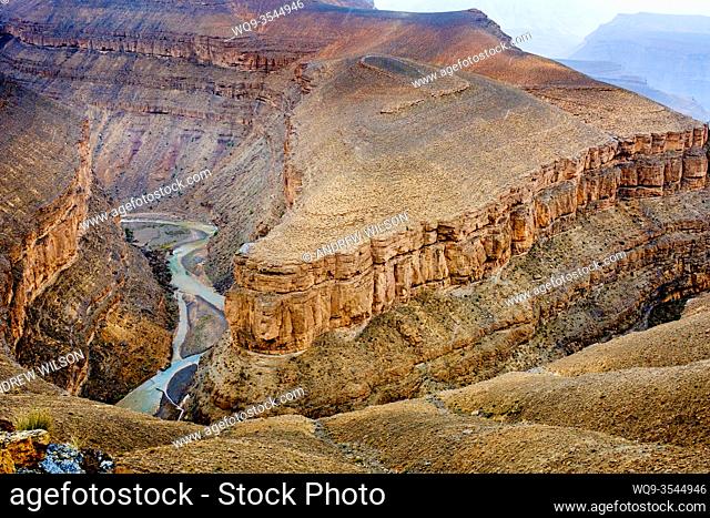 The Dades River carves it's way through the spectacular Dades Gorges in southern Morocco, north Africa