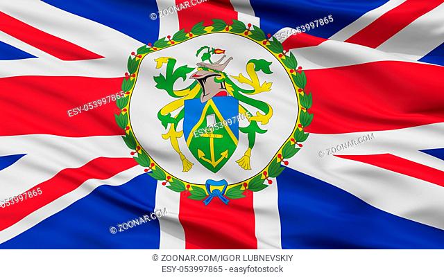 The Governor Of The Pitcairn Islands Flag, Closeup View
