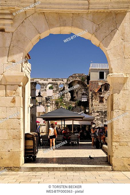 Croatia, Split, peristyle of the Diocletian's Palace