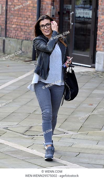 Kym Marsh seen leaving Key 103 Radio Station in Manchester this morning were she was a guest presenter on the breakfast show with Mike Toolin