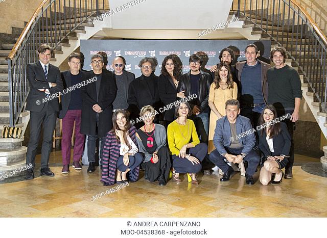 The cast actors (Ricky Memphis, Daniele Liotti, Sabrina Impacciatore, Nicole Grimaudo, Irene Ferri, Ninni Bruschetta, Ilaria Spada, Daniele Liotti