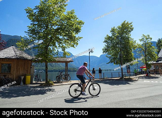 The view on the lake Hallstatter See on Traun River, June 29, 2023. (CTK Photo/Libor Sojka)