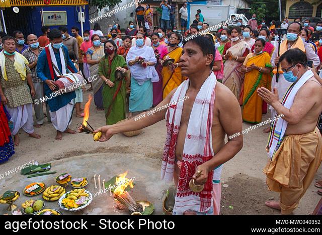 The International Society for Krishna Consciousness (ISKCON) celebrated the Ratha Yatra Festival at their premises by keeping to social distancing with health...