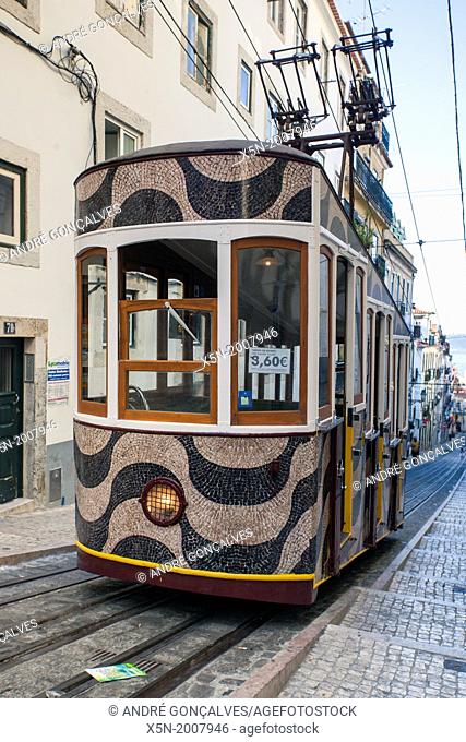 The Bica Funicular, Lisbon, Portugal, Europe