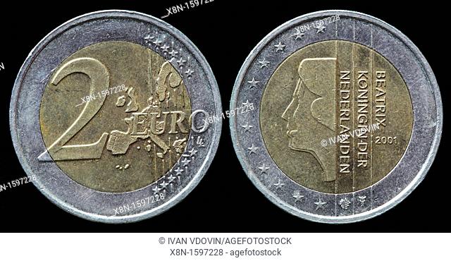 2 Euro coin, Netherlands, 2001