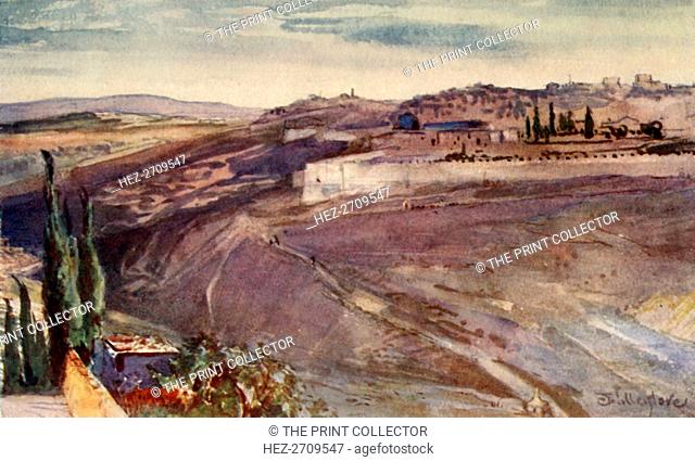 'Jerusalem from the Traditional Spot on the Mount of Olives Where Christ Wept Over The City', 1902. Creator: John Fulleylove