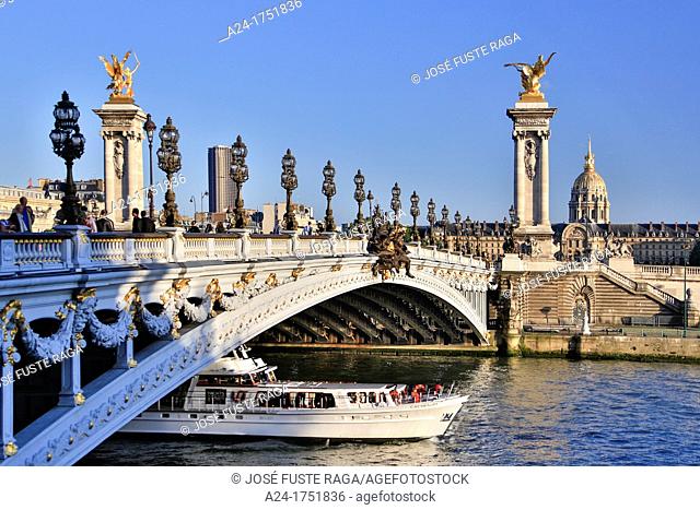 France , Paris City, Alexander III Bridge