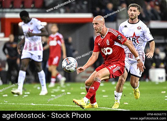 Standard's Gilles Dewaele pictured in action during a soccer match between Standard de Liege and RFC Seraing, Friday 30 September 2022 in Liege