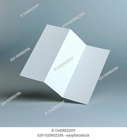 Blank three fold template paper