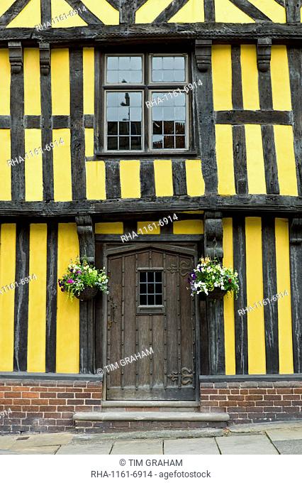 Tudor style timber-framed house in Ludlow, Shropshire, UK