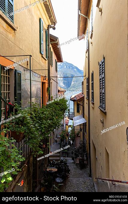 Some foreshortening of the village of Varenna, located on the shores of Lake Como. Varenna (Lecco), September 29th, 2021