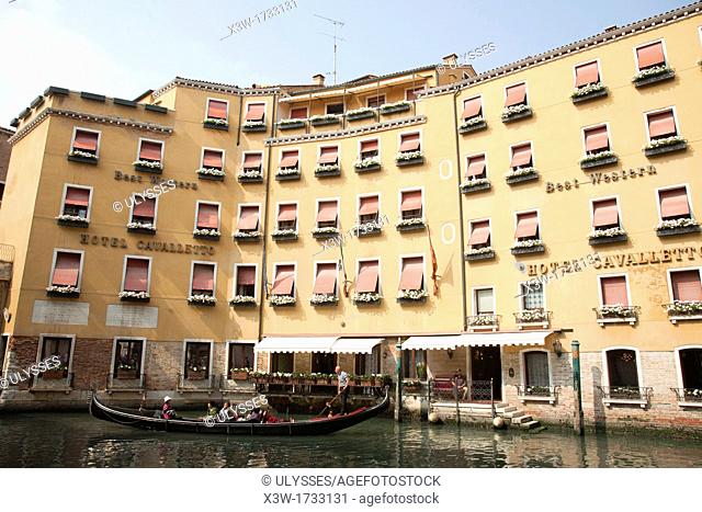 hotel cavalletto, canals, venice, veneto, italy, europe