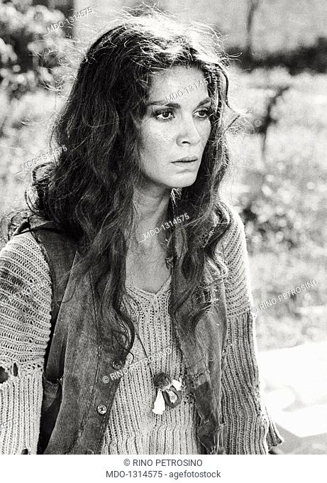 Florinda Bolkan in 'Don't torture a duckling'. Brazilian actress Florinda Bolkan acting in the film 'Don't Torture a Duckling'. Pietrasecca, 1972