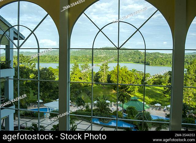 View of the rainforest from the lobby of the Gamboa Rainforest Resort near Panama City, Panama