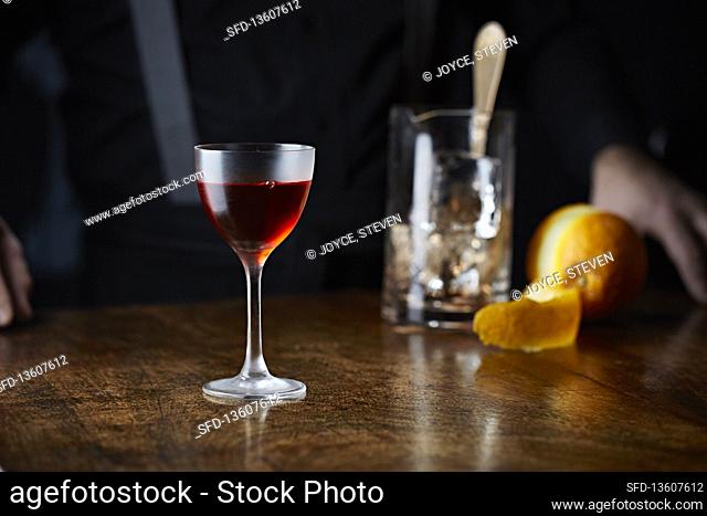 A negroni cocktail