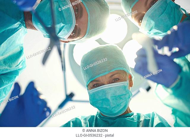 Focus of surgeons during the operation is very important. Debica, Poland