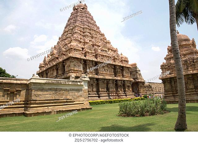 Brihadisvara Temple, Gangaikondacholapuram, Tamil Nadu, India. View from South West
