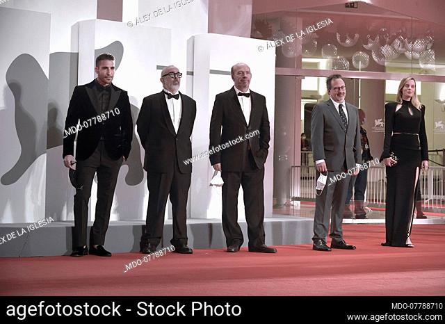 Miguel Ángel Silvestre, Álex de la Iglesia, Steve Matthews, Jorge Guerricachevarria, Carolina Bang at the 77 Venice International Film Festival 2020