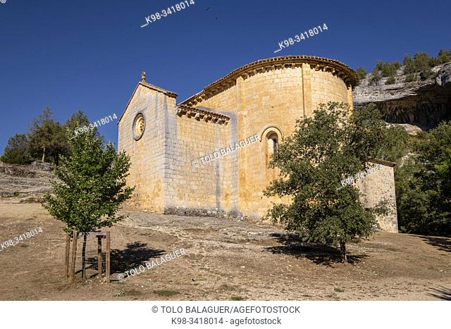 Ermita de San Bartolomé, 12th Century, Parque Natural del Cañón del Río Lobos, Soria, Comunidad Autónoma de Castilla-León, Spain, Europe