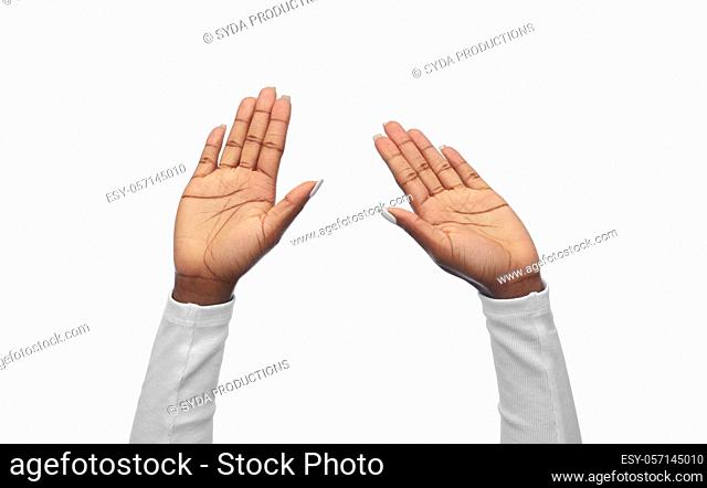 hands of african american woman