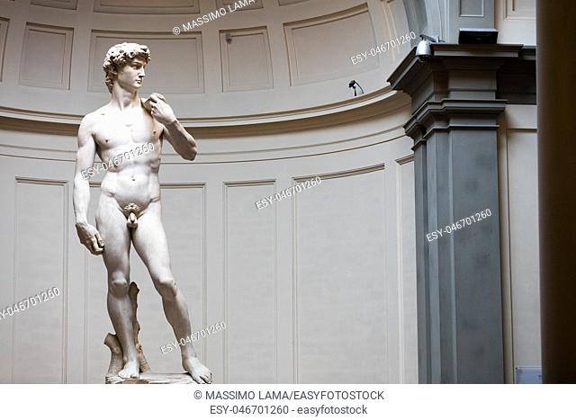 Florence, Italy 15. 06. 2016. Statiue of David di Michelangelo in Galleria dell'Accademia