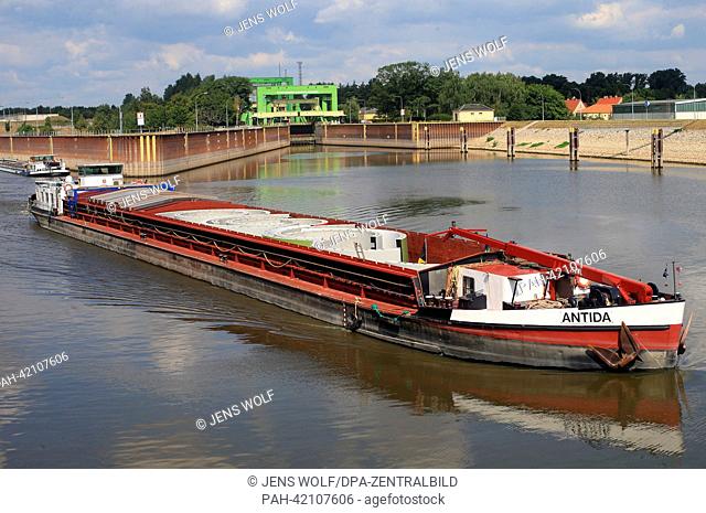 The heritage-protected ship canal lift Rothensee is pictured in Magdeburg, Germany, 21 August 2013. The ship canal lift built in 1938 as link between the river...