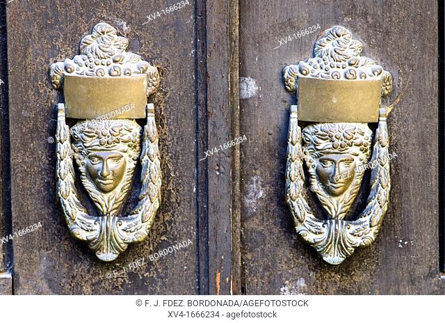 Door handle at alfama district, Lisbon, Portugal