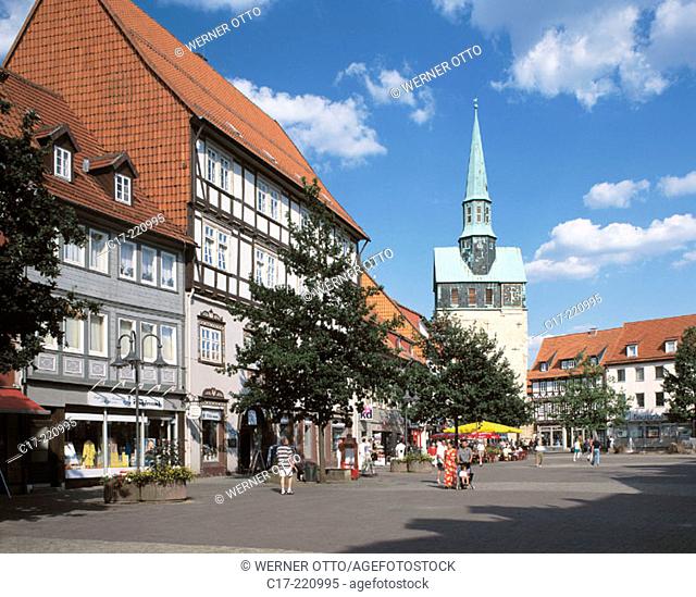 Germany, Osterode am Harz, Harz, Lower Saxony, Kornmarkt (Corn Market), St. Aegidien Church