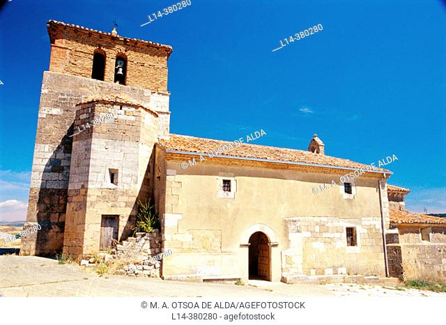 Church, Olmos de Ojeda. Palencia province, Spain