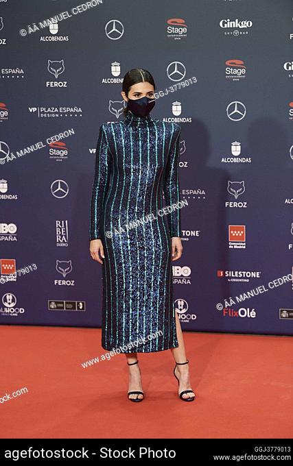 Loreto Mauleon attends Feroz Awards 2021 - Red Carpet at VP Plaza Espana Design Hotel on March 2, 2021 in Madrid, Spain